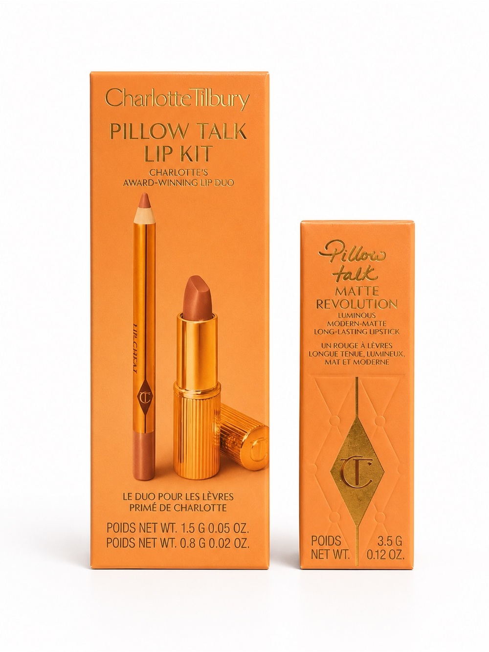 Charlotte Tilbury Pillow Talk Lip Kit - Nude Pink and Matte Revolution RT$63.00